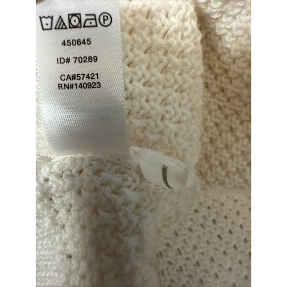 LOFT Womens Open-Knit Cream Small‎ Sweater Lightweight Feminine Classic - Picture 6 of 8